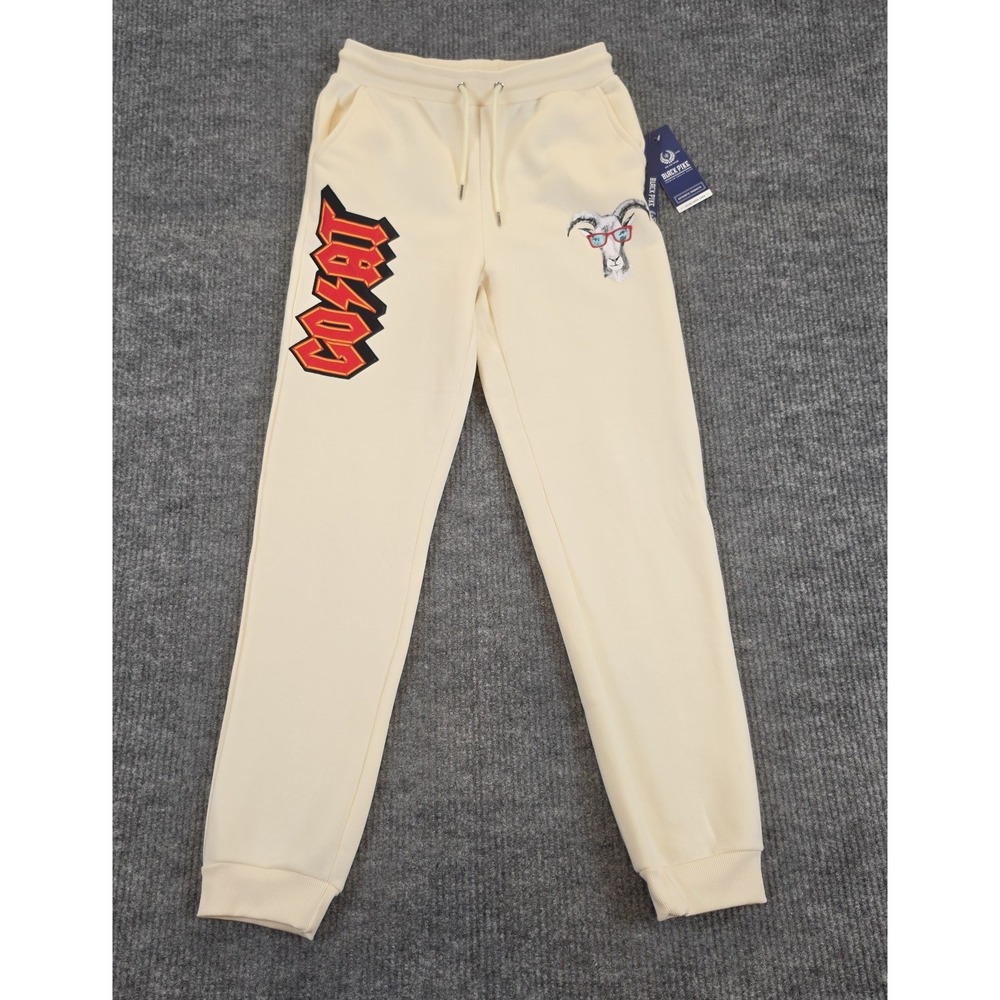 Black Pike Youth Boys GOAT Sweatpants Cream Natural Size XL (18-20) NWT